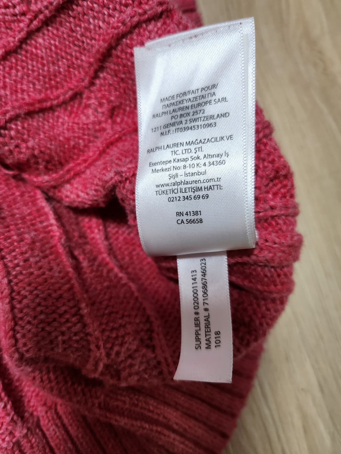 폴로랄프로렌 케이블니트 (XS 상품이미지6