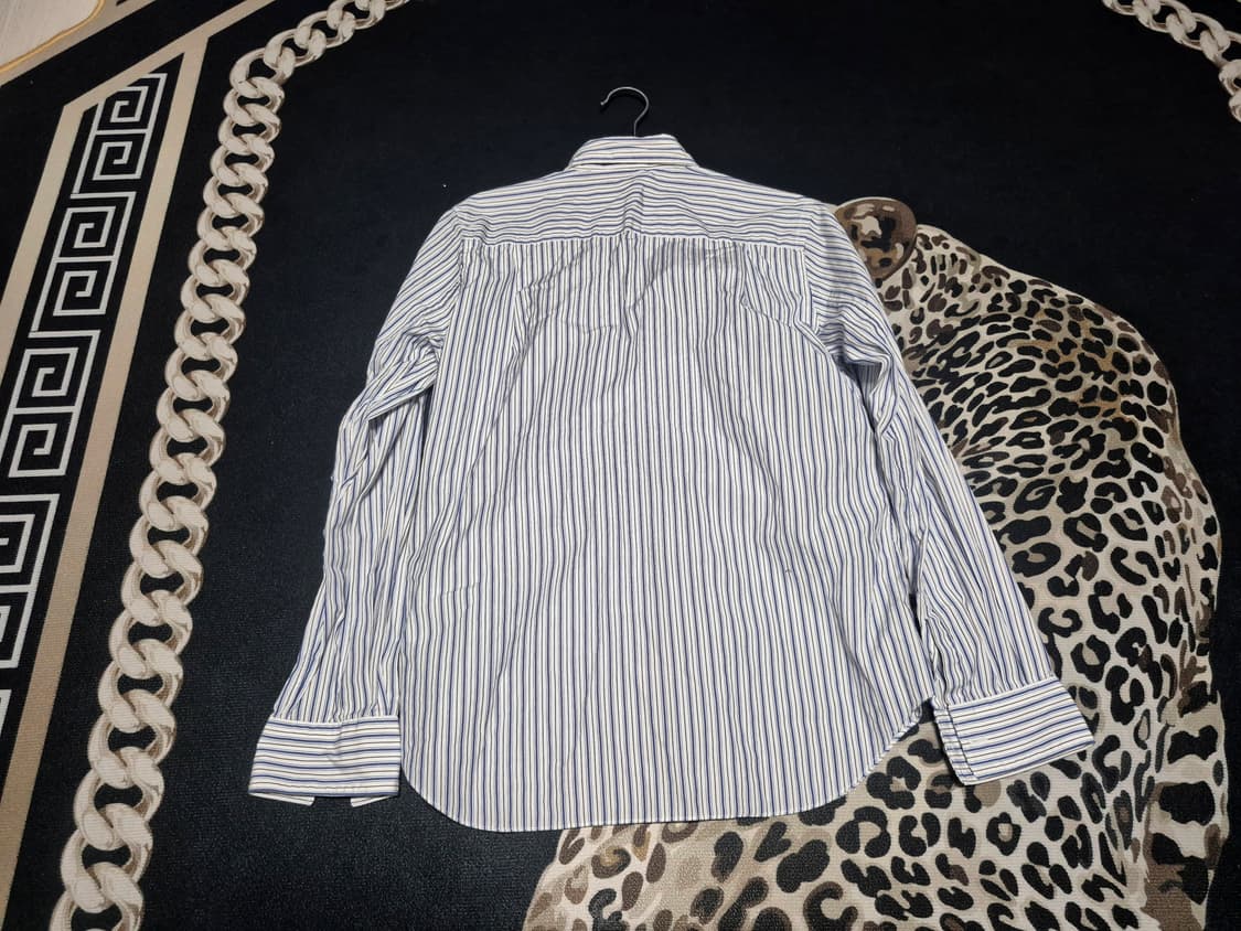 꼼데가르송 여성 블랙와펜 스트라이프 셔츠 L 정품 상품이미지3