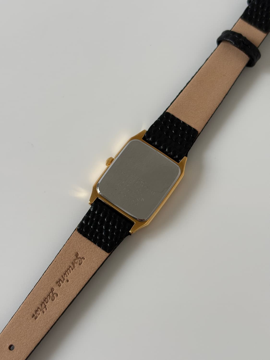 1990s Spirit Black Dial Gold Tank Quartz 상품이미지7