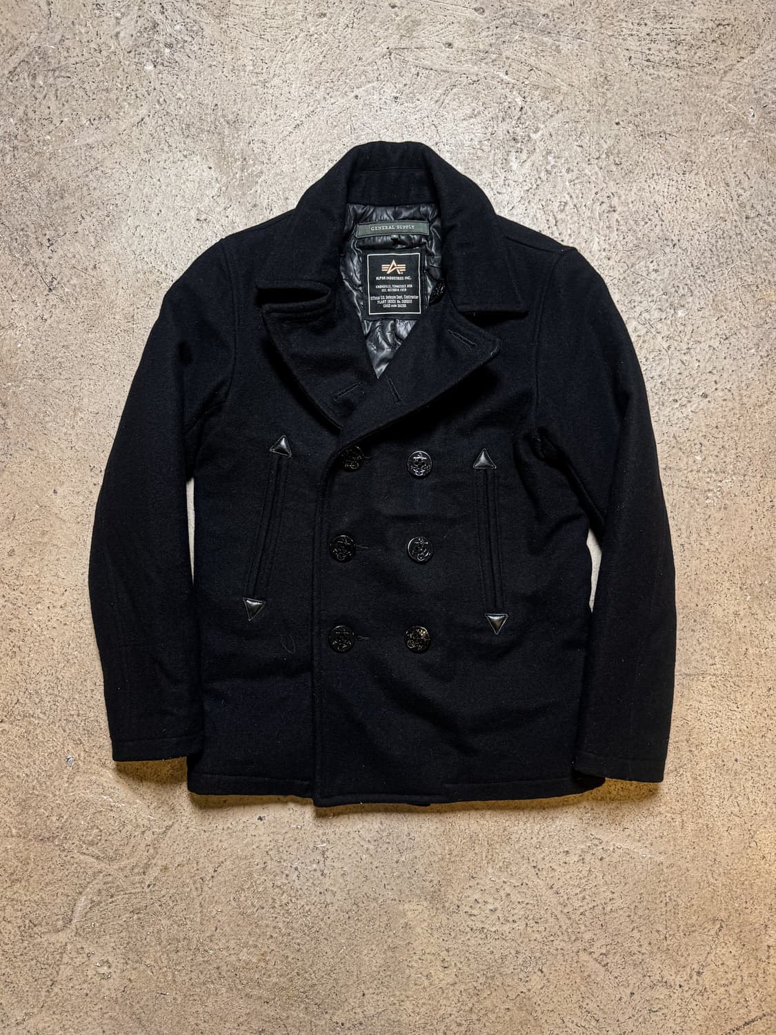 ALPHA INDUSTRIES - 2000‘s 블랙 피코트 상품이미지6