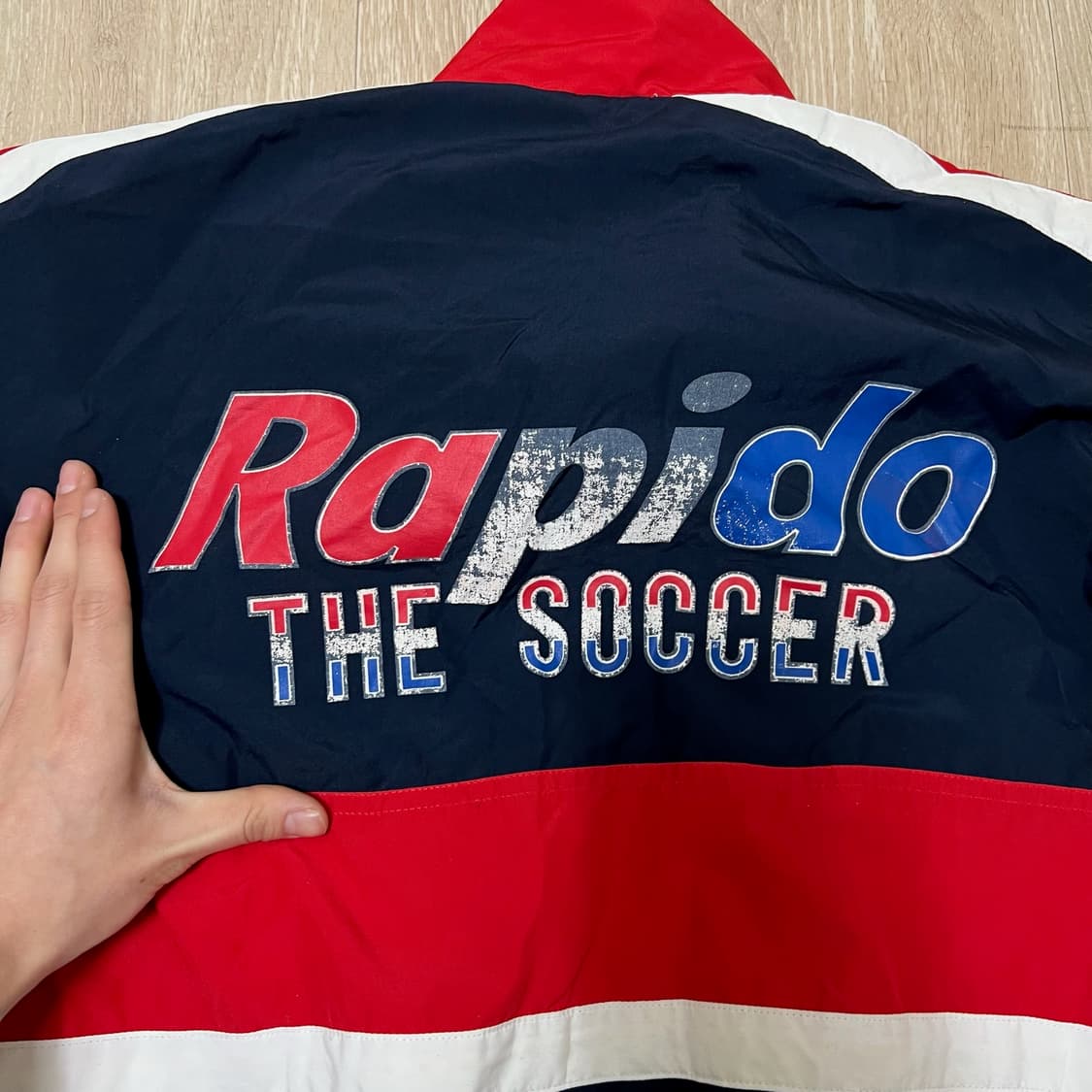 라피도 올드스쿨 빅로고 스포츠 바람막이 자켓 XXL/110  상품이미지2