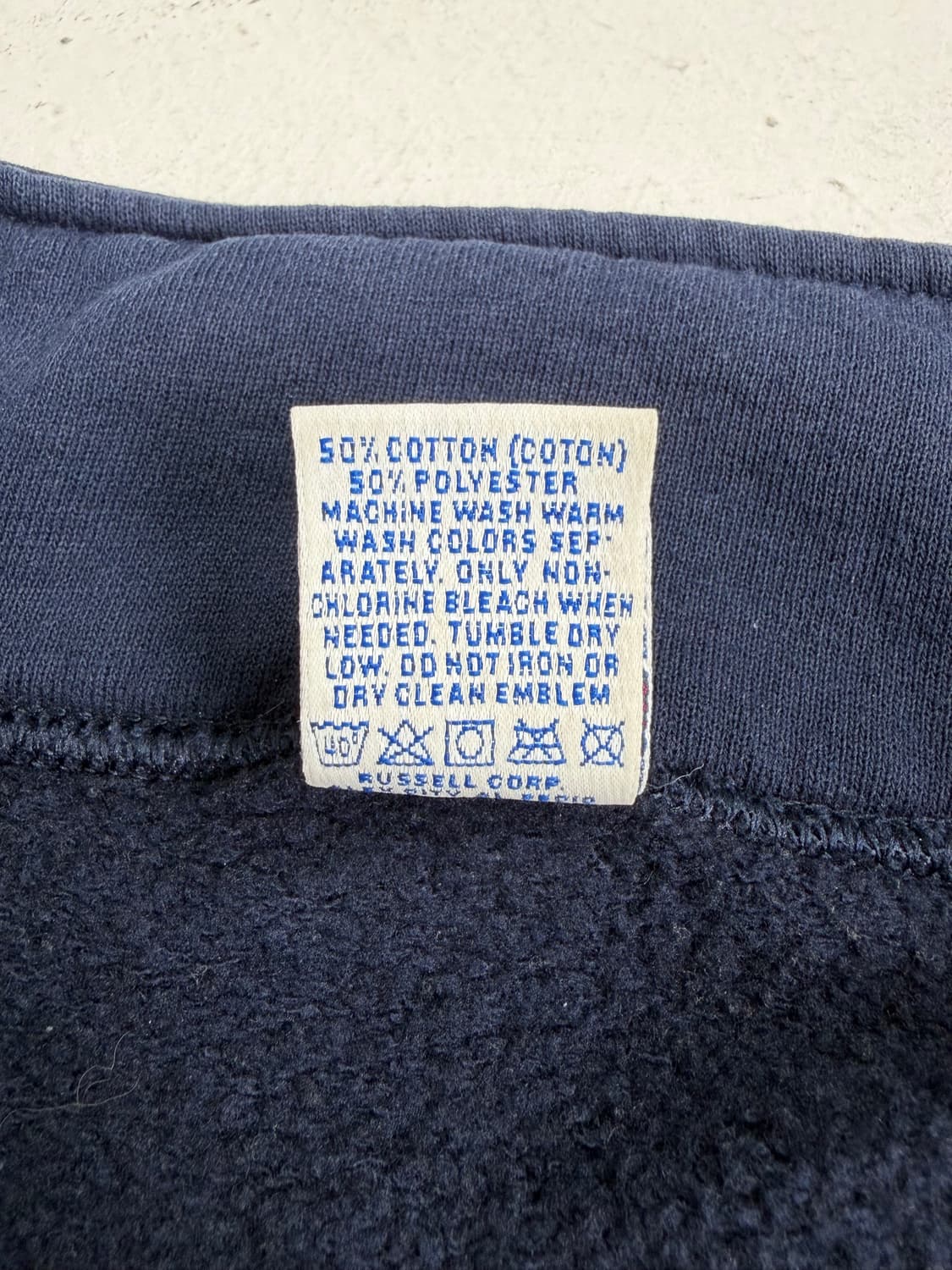 90s Russell Quarter Zip Sweatshirt (navy 상품이미지4