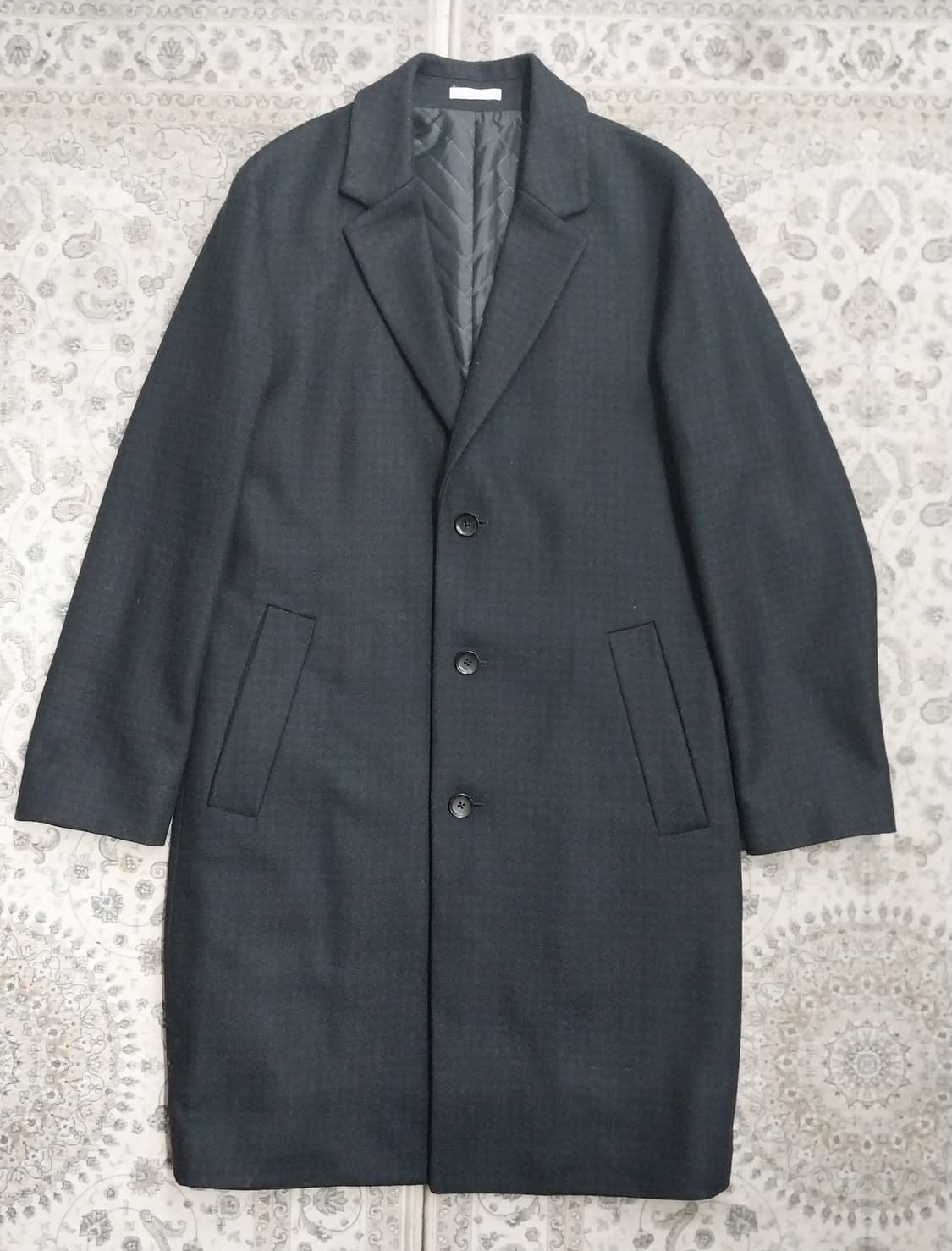 AND Z 잔 체크  롱 코트 95 상품이미지1