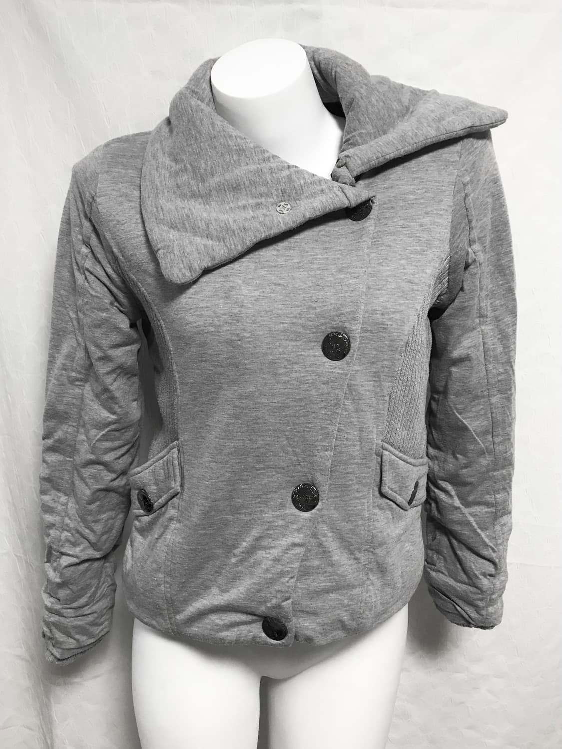 빈티지 digdeep 디그딥 펑크 사선 버튼 하이넥 점퍼 상품이미지3