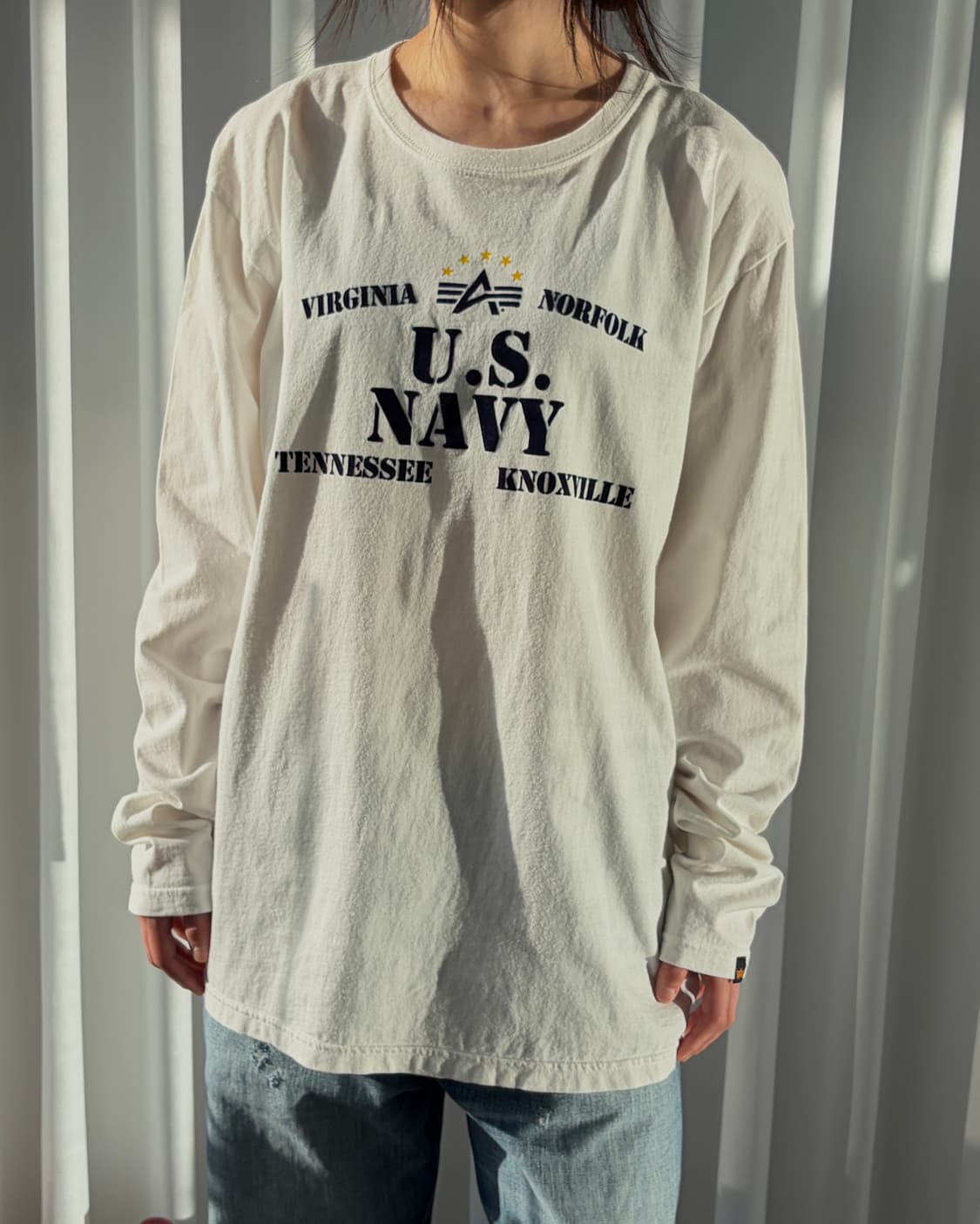 [M]알파인더스트리 미해군 US NAVY 롱 슬리브 상품이미지1