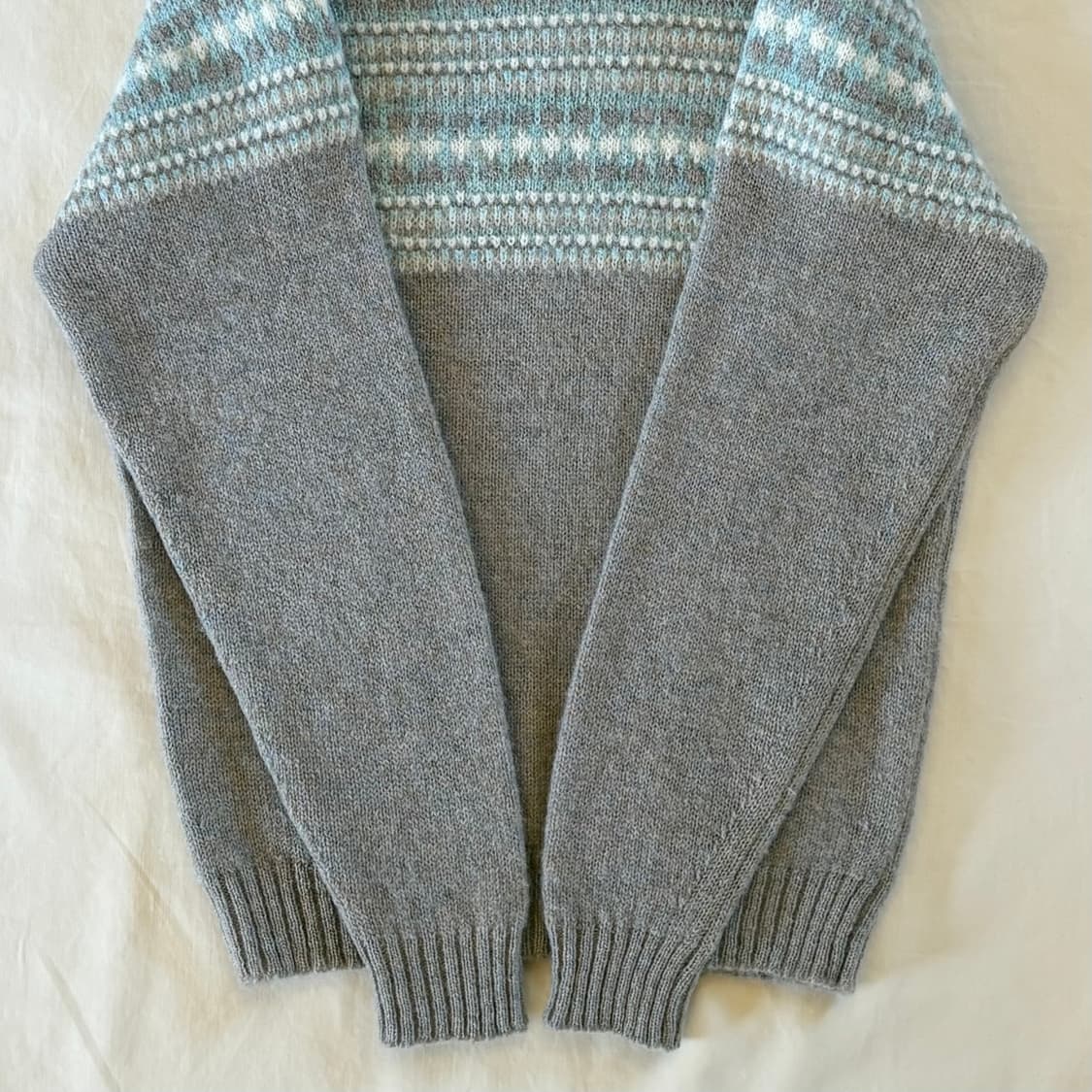 [W55] 80s 캐나다 parkhurst 셰틀랜드 울 라운드넥 니트 상품이미지9