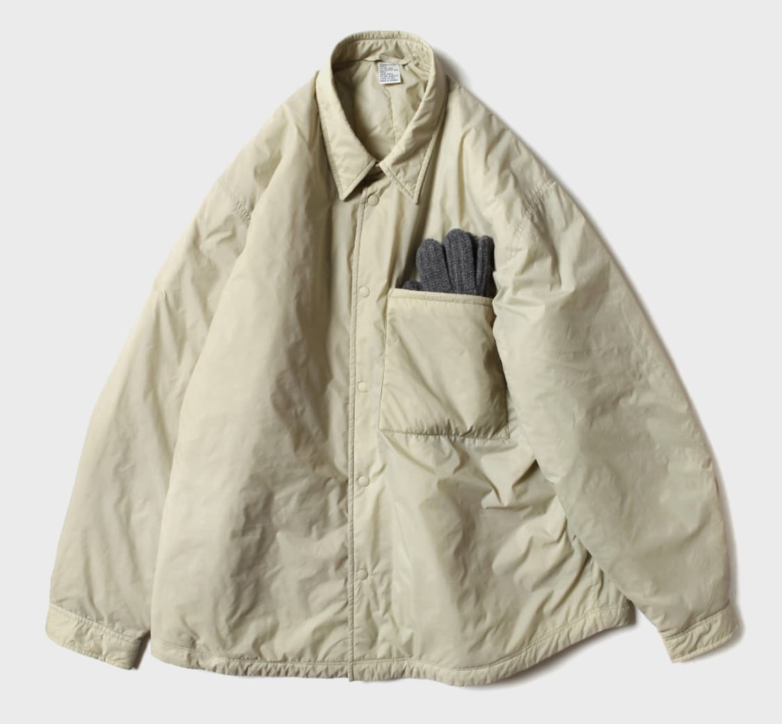 [S] 토마스모어 라이트 패딩 셔츠 미스틱베이지 상품이미지1