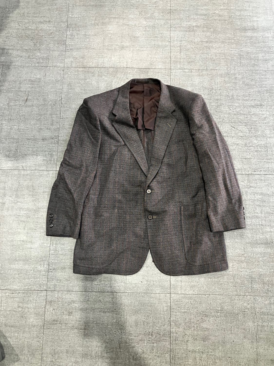 일본빈티지 올드스쿨아메카지 혁오풍 잔트위드 울자켓 상품이미지1