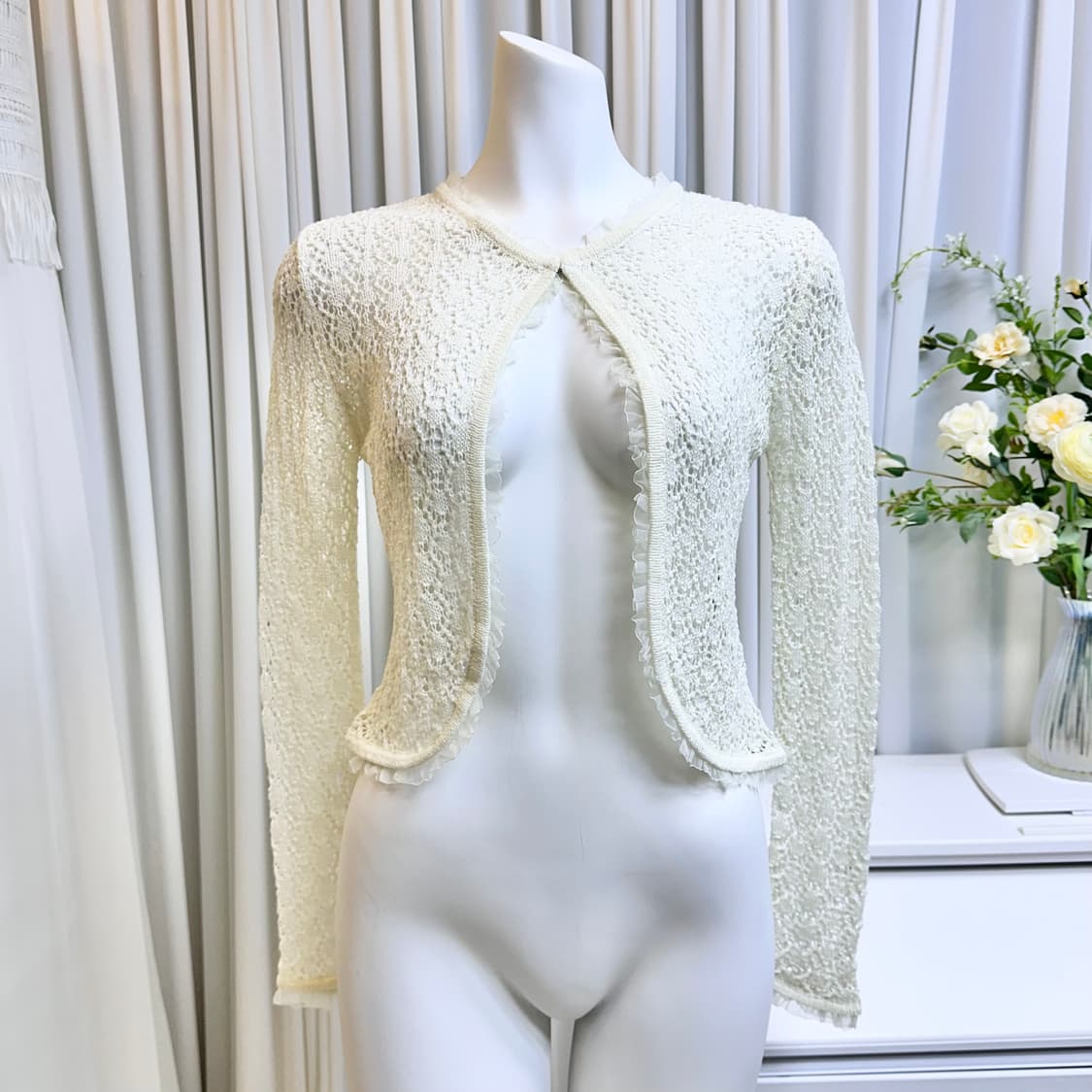 쉬폰프릴 트윙클 크로셰 가디건 상품이미지1