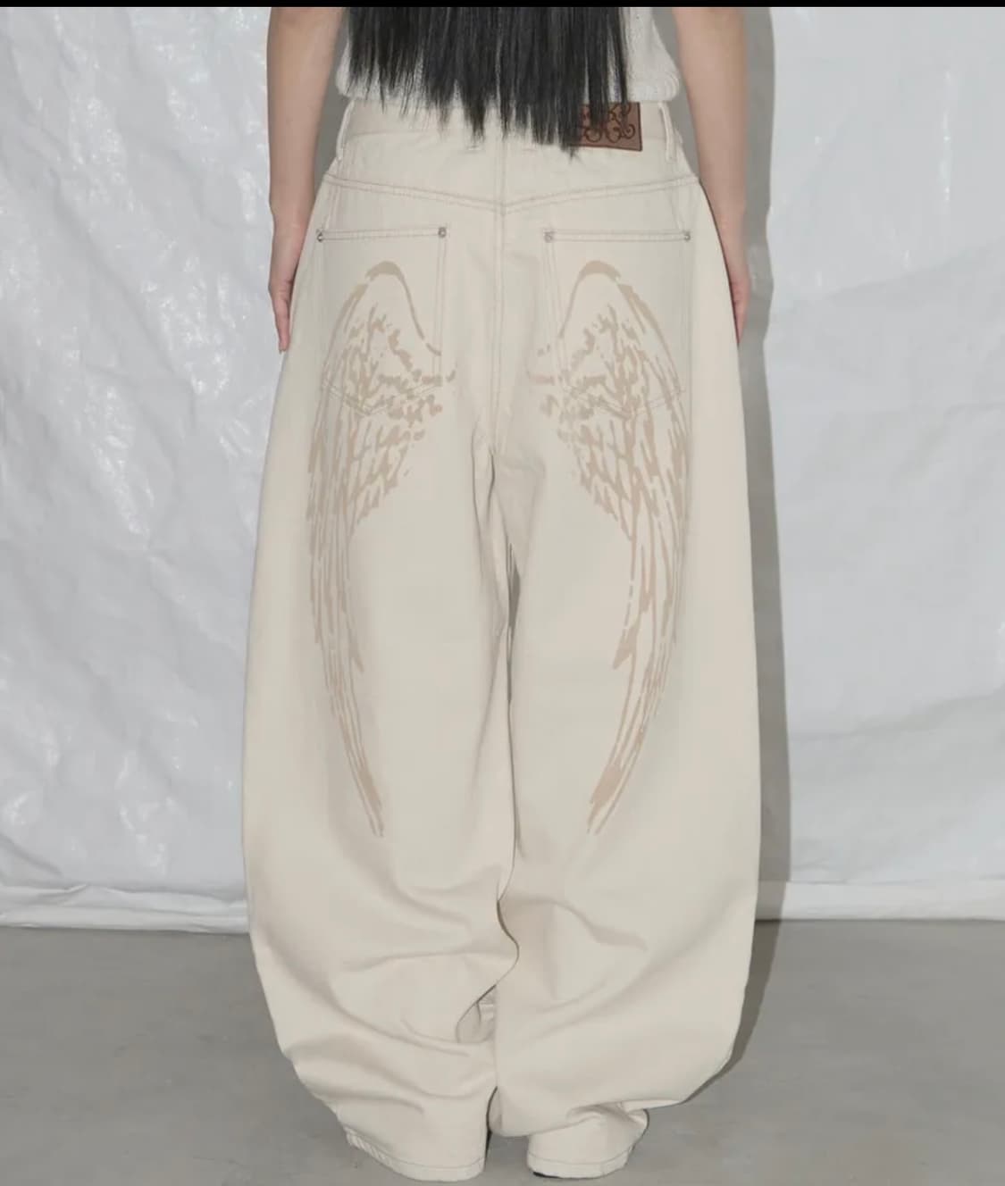 팬시클럽 엔젤 빈티지 워싱 핀턱팬츠 아이보리 상품이미지3