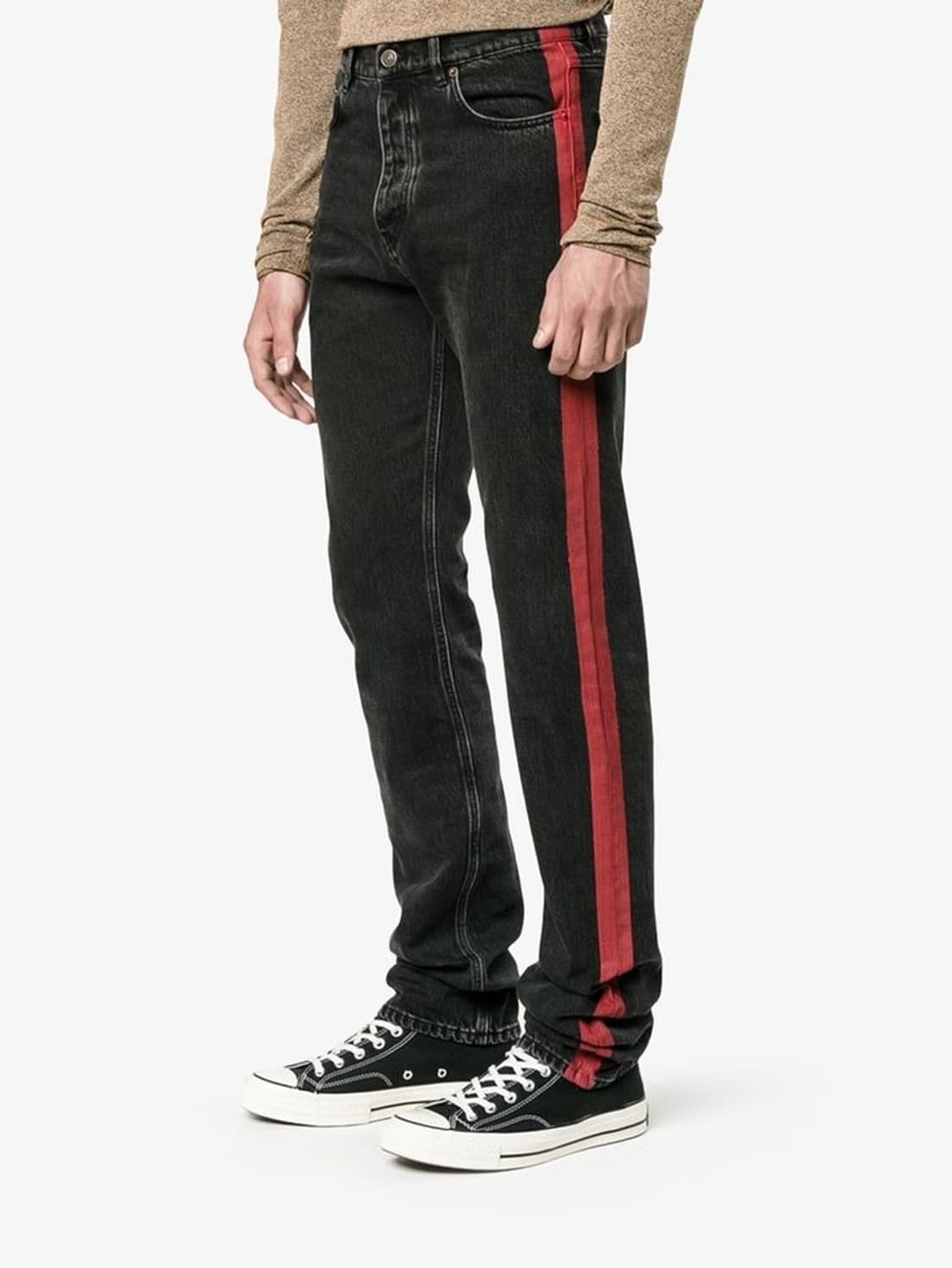 (구매글) 발렌시아가 레드 스트라이프 데님진 상품이미지1