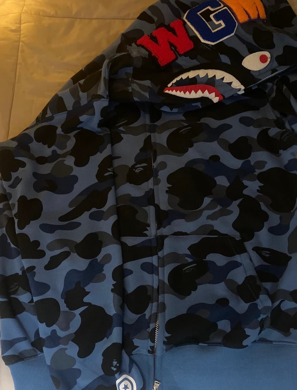 베이프 샤크 후드집업 청계 상품이미지1