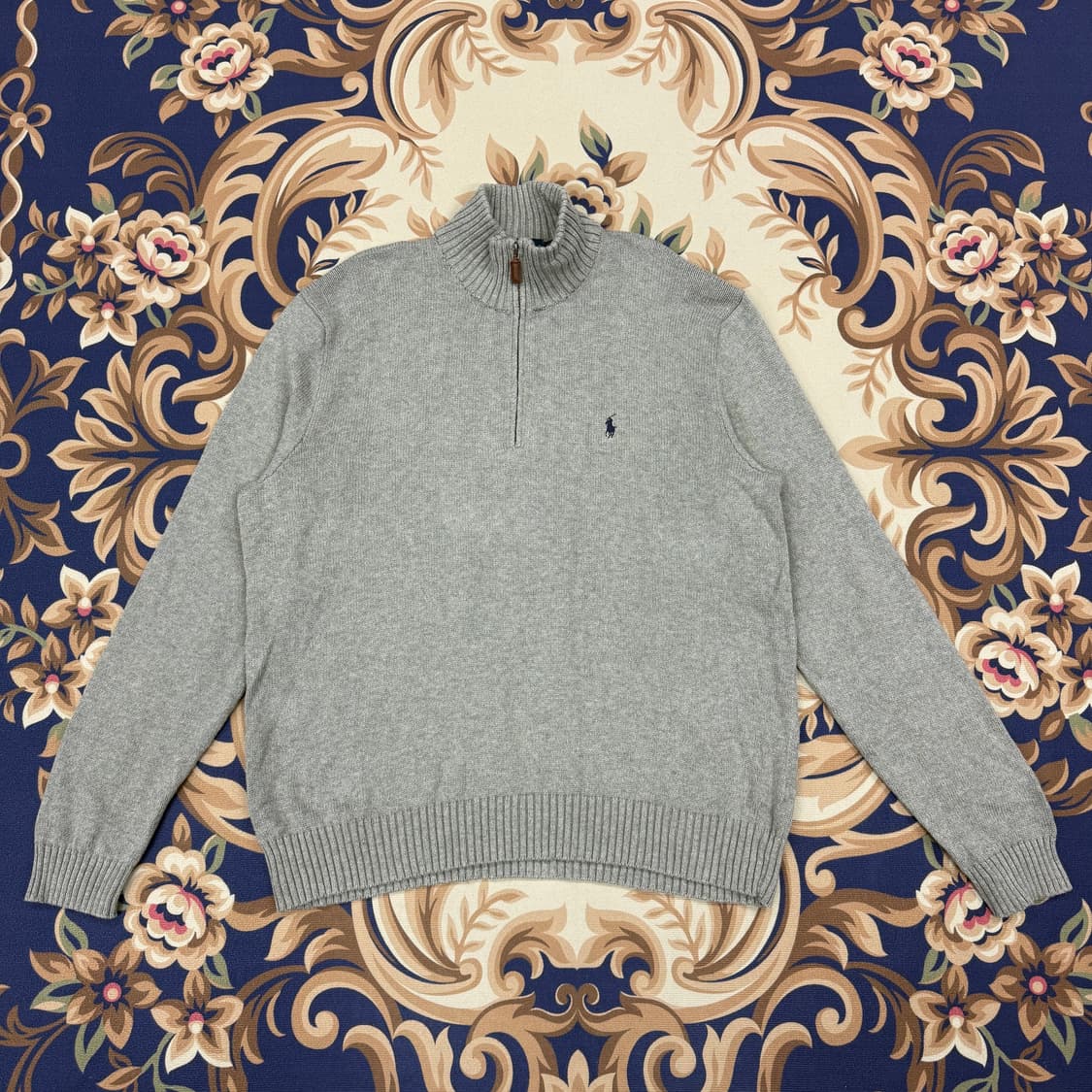 (XL)00s 폴로 랄프로렌 코튼 하프집업 니트(그레이) 상품이미지1
