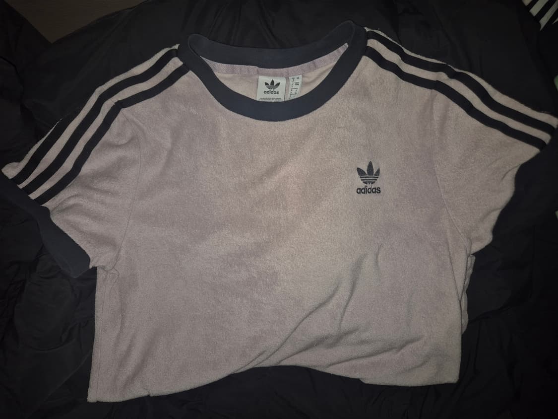 아디다스 테리 소재 연보라빛 반팔 링거티 L 상품이미지2