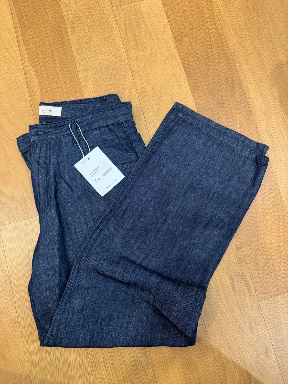 새상품) 퍼스트플로어 리넨 데님 트라우저 46 상품이미지3