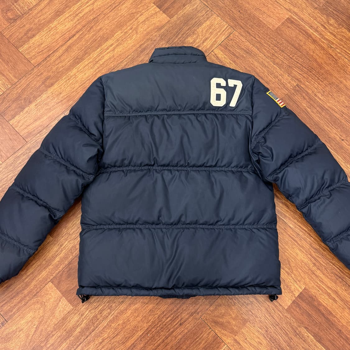 M(100) 폴로 랄프로렌 성조기 와펜 네이비 구스다운 패딩 자켓 상품이미지3