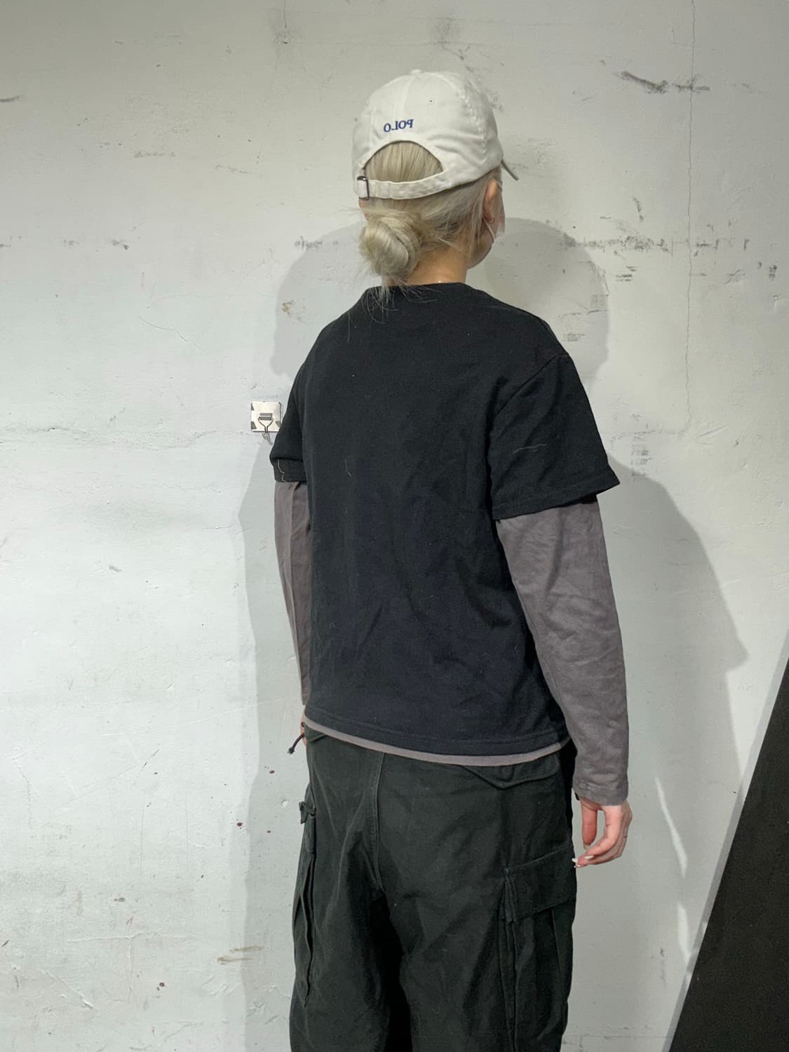 챔피온 재팬 빅 로고 블랙 차콜 긴팔티 상품이미지3