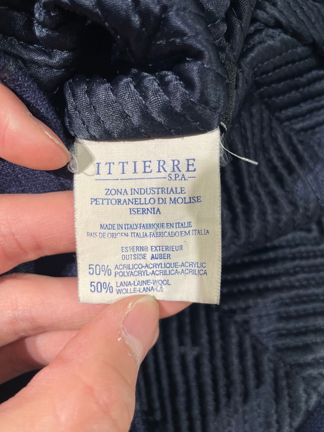 베르사체 진스 꾸뛰르 네이비 체크 아칼릭 울 자켓 상품이미지8