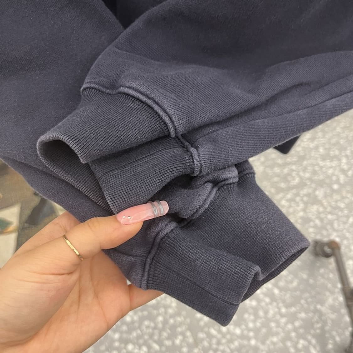 헤이그 빈티지 모던 캐주얼 빅로고 세미크롭 맨투맨 110 C12455 상품이미지7