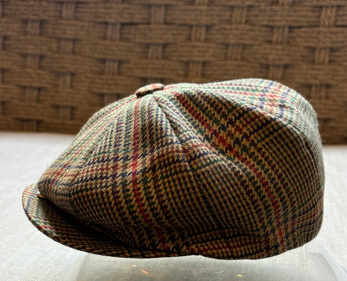 영국 Barbour 울 트위드 체크 뉴스보이 캡 상품이미지1