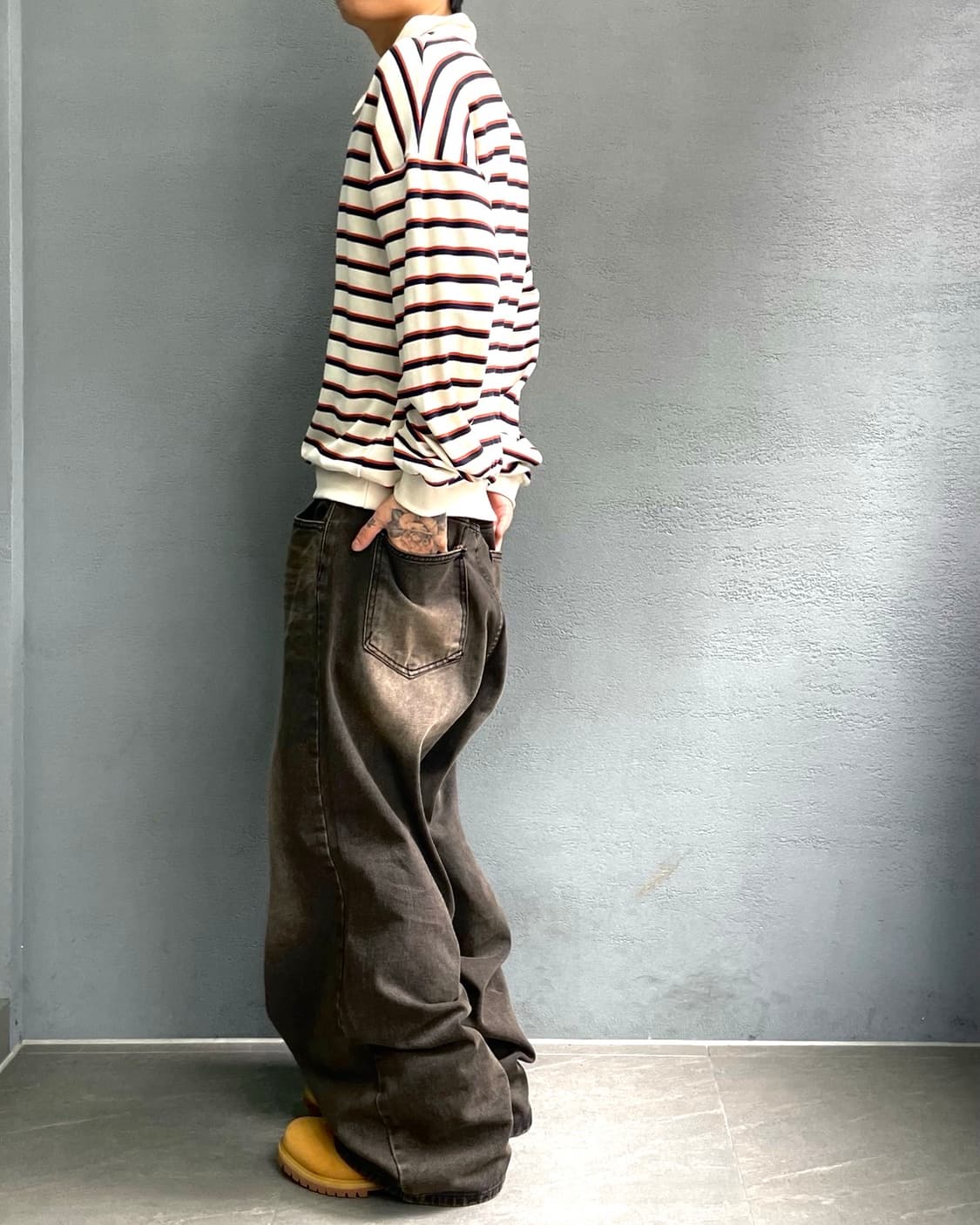 새깅 워시드 배기진 상품이미지2