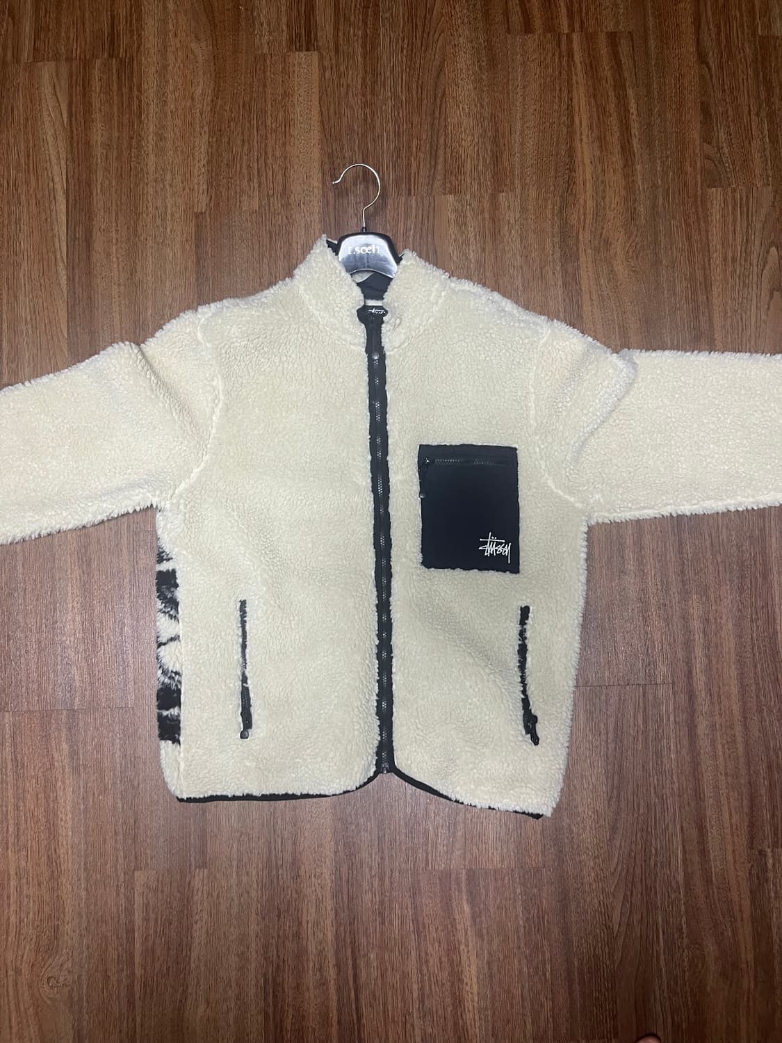 스투시 비너스 자카드 쉐르파 자켓 내추럴 상품이미지1