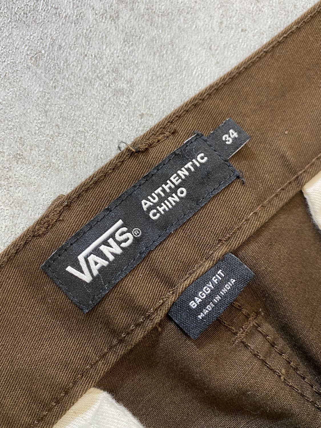 [36] Vans 반스 어센틱 브라운 배기핏 치노팬츠 상품이미지7