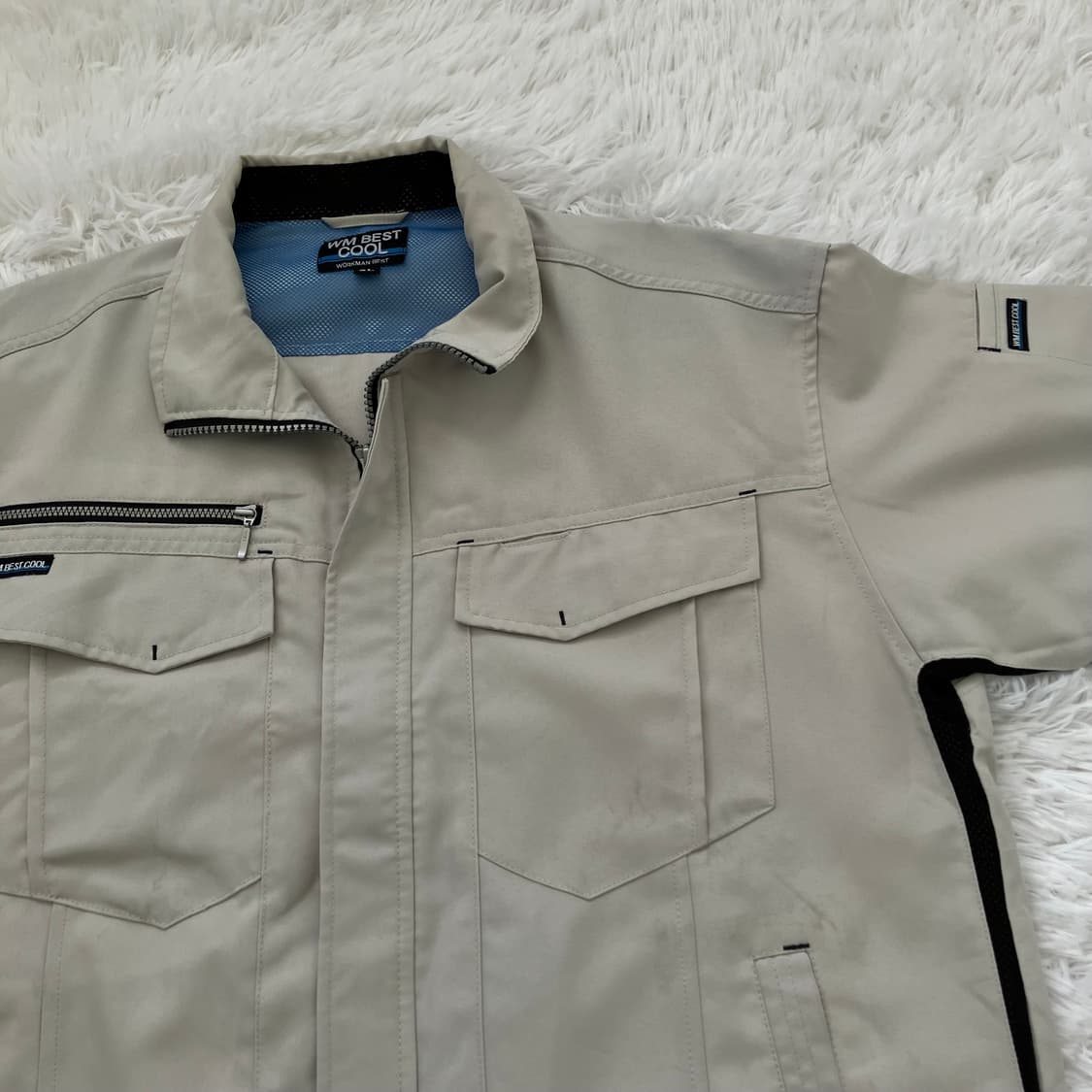 빈티지 그레이 워크 집업 반팔 882 y2k 스트릿 모리 갸루 일본빈티지 상품이미지3