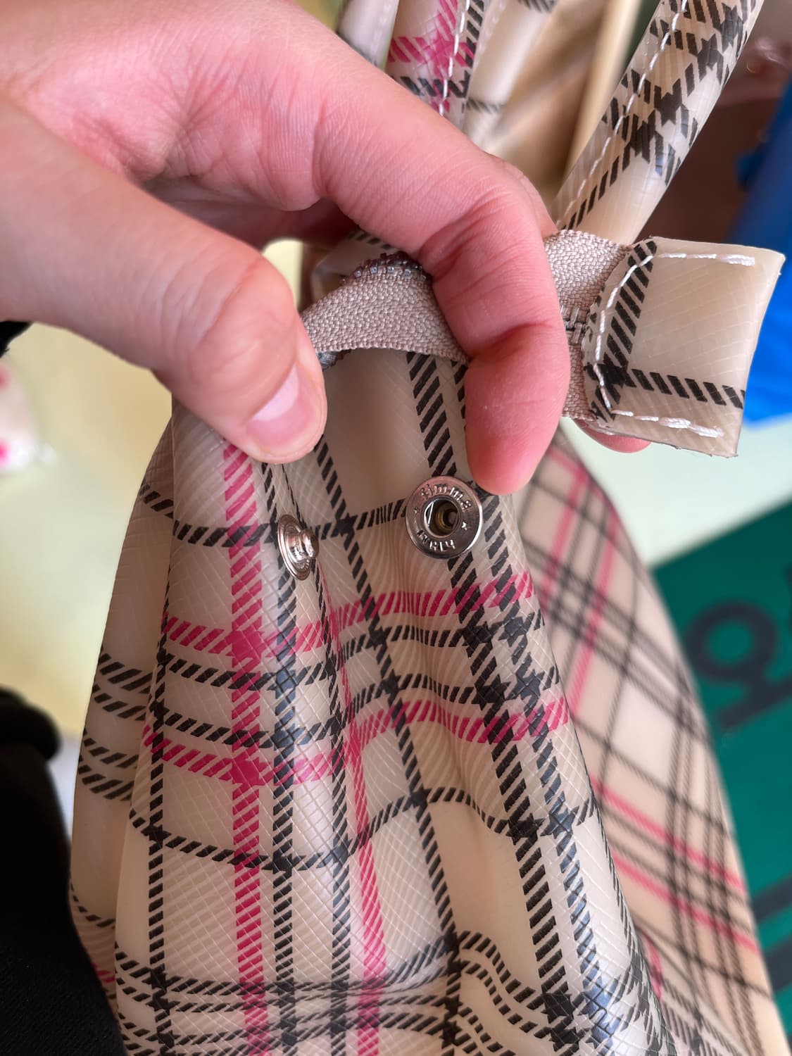 체크무늬 PVC백 🌀 상품이미지7