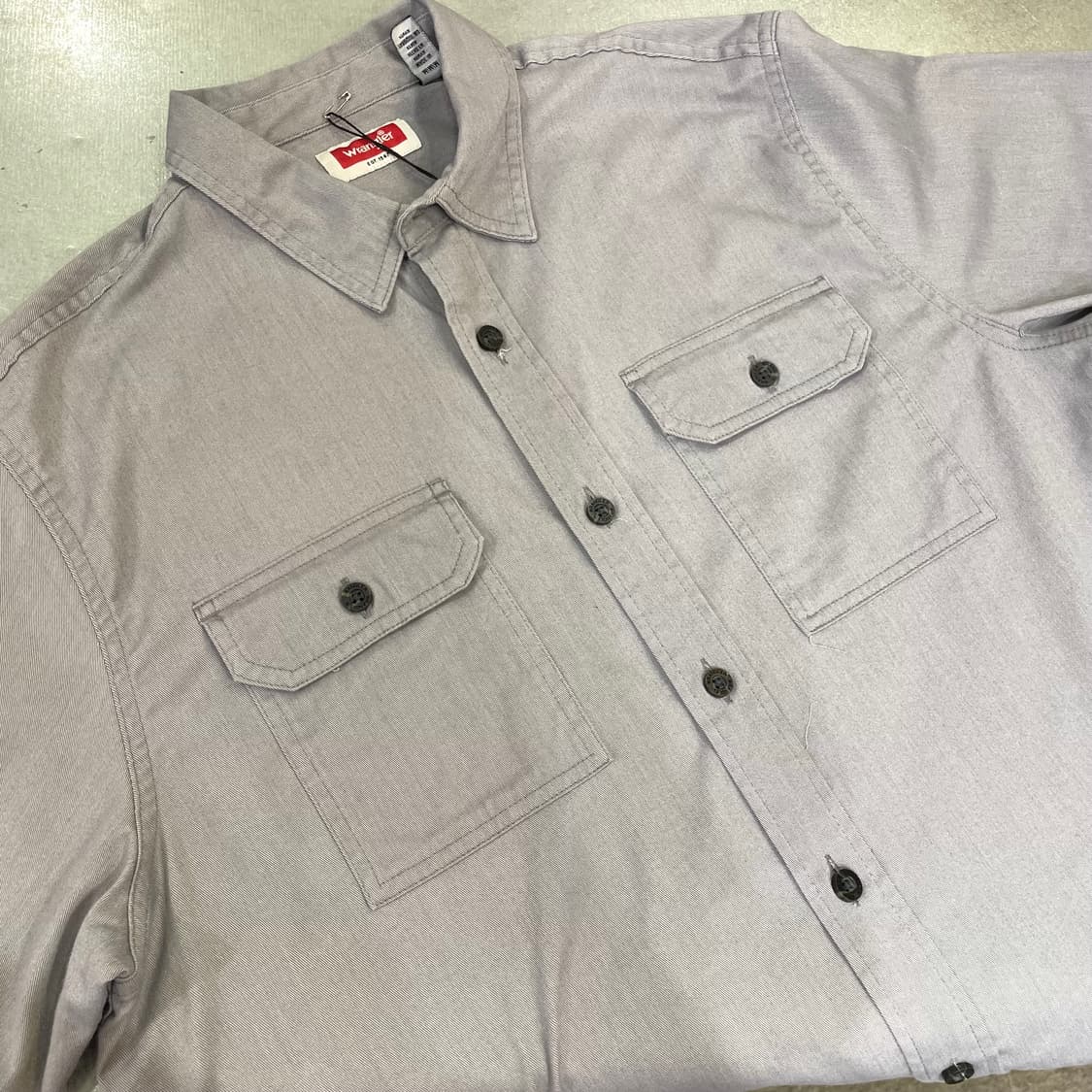 (M) Wrangler 랭글러 솔리드 반팔 셔츠    상품이미지8