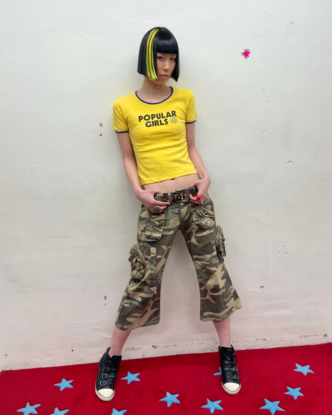 Popular girl flower yellow t-shirt 상품이미지5