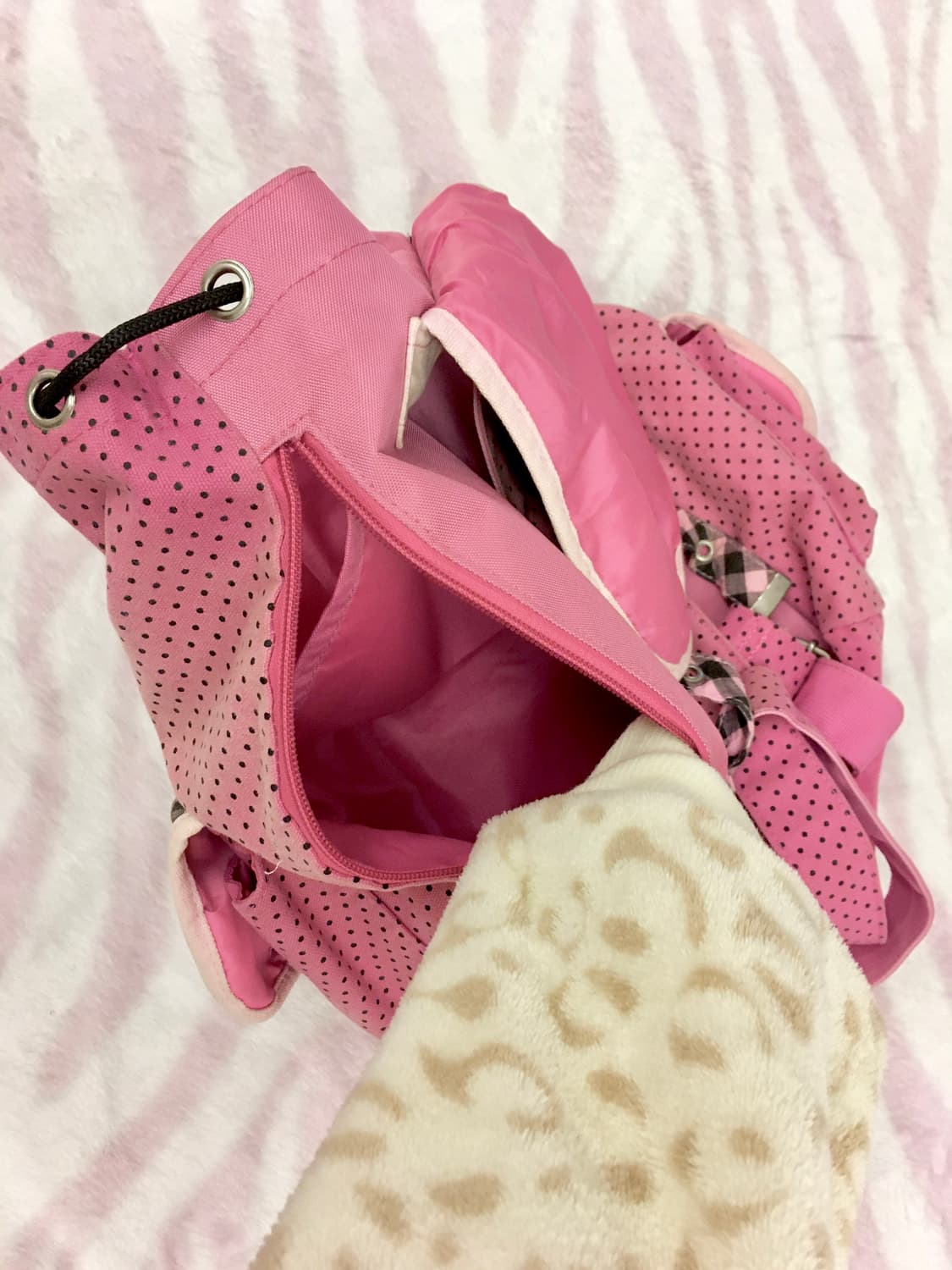 오네갸루 소악마 도트 체크리본 쓰리포켓 백팩 헤이세이 갸루 핀터레스트 상품이미지5