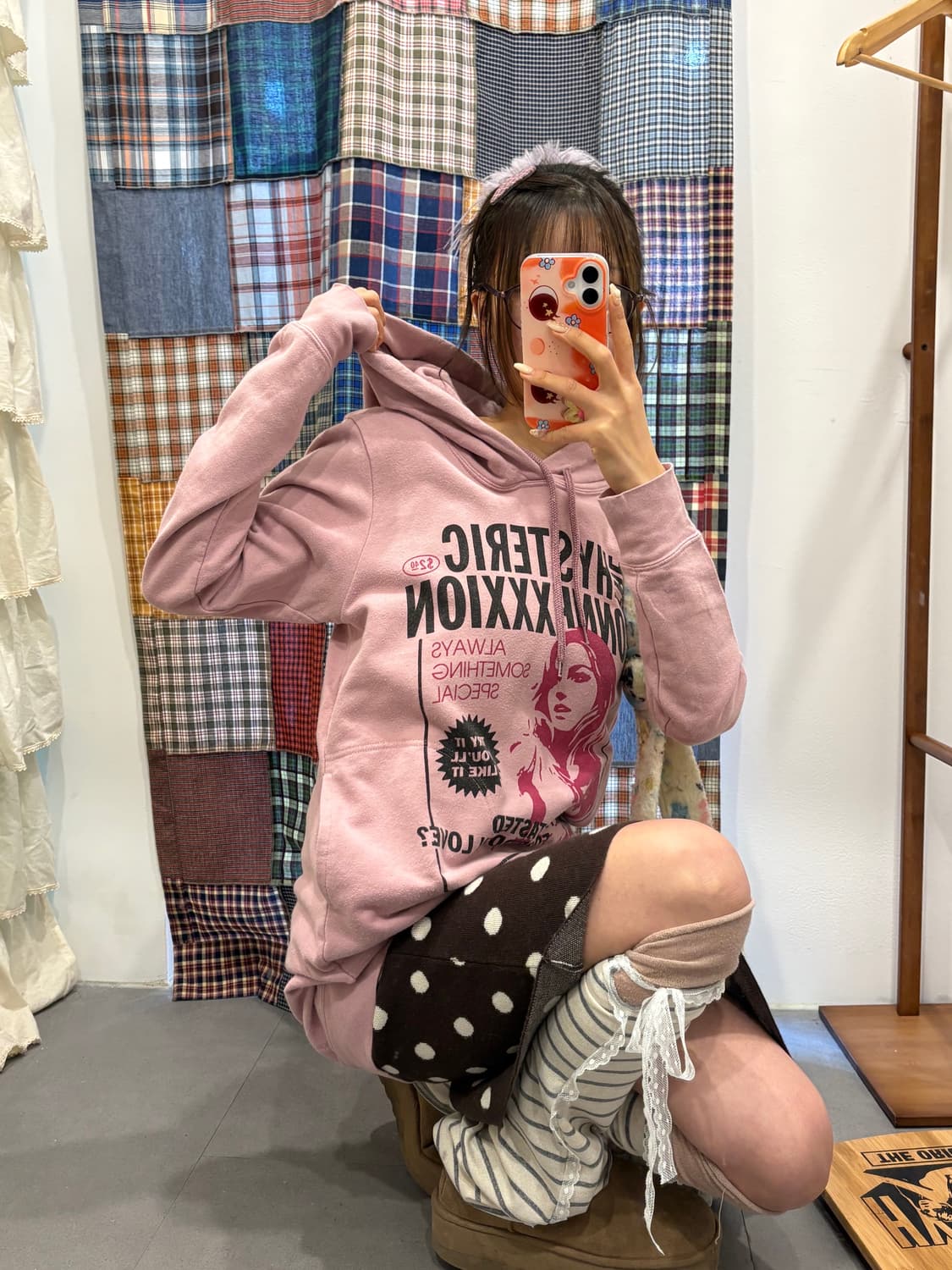 히스테릭글래머 핑크 후드원피스 상품이미지2