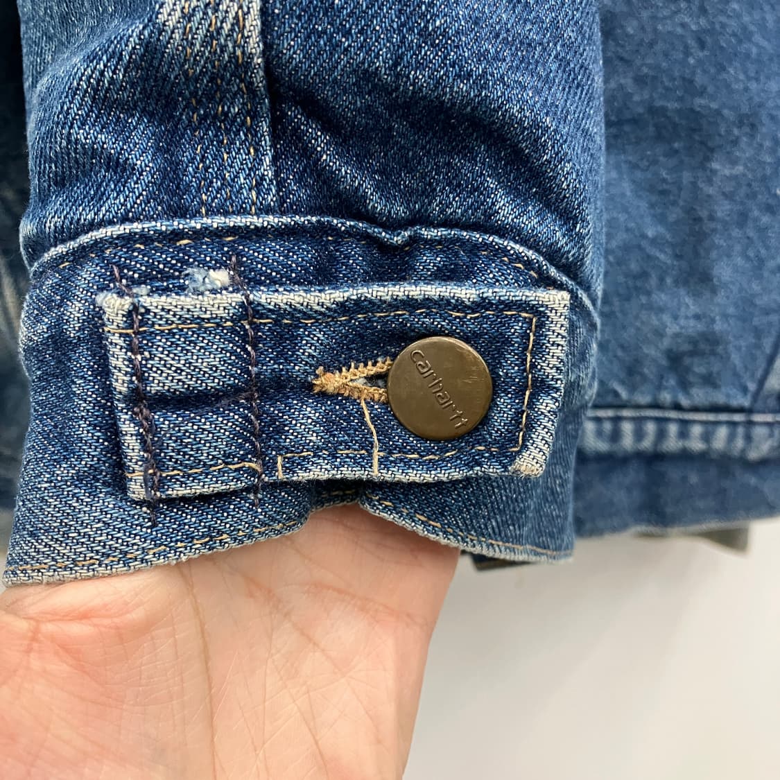 90's 칼하트 아즈텍 데님 트러커 자켓  상품이미지6