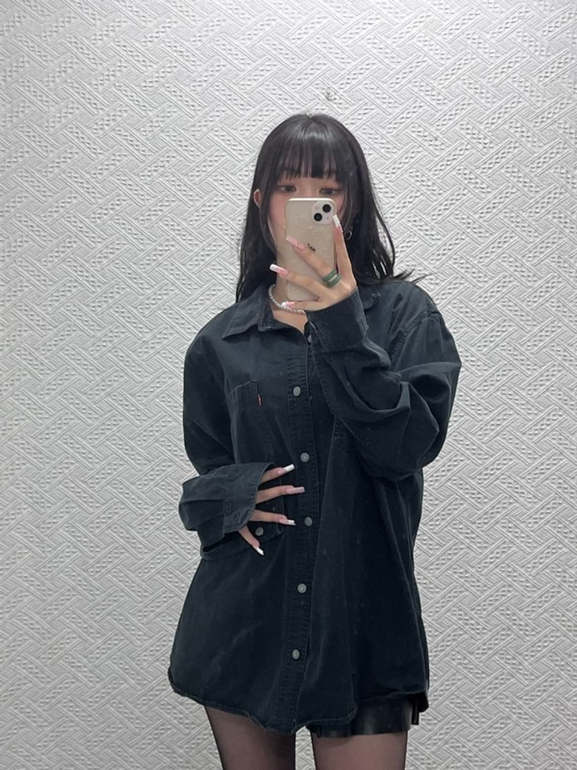리바이스 빈티지 웨스턴 락시크 오버핏 흑청 셔츠 XL C12297 상품이미지2