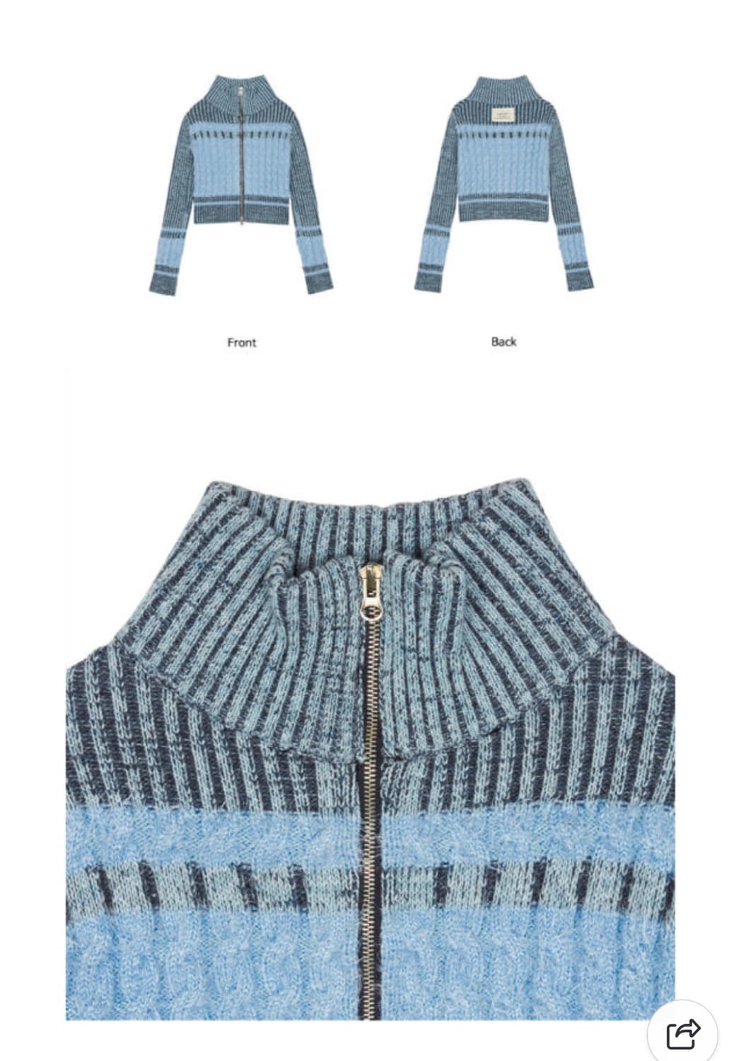 Lartigent 라티젠 니트 집업 상품이미지4