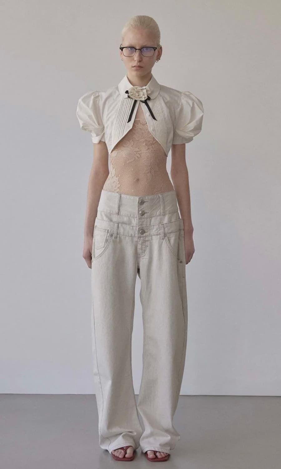 [택포] Beaded Layered Denim Pants 상품이미지2