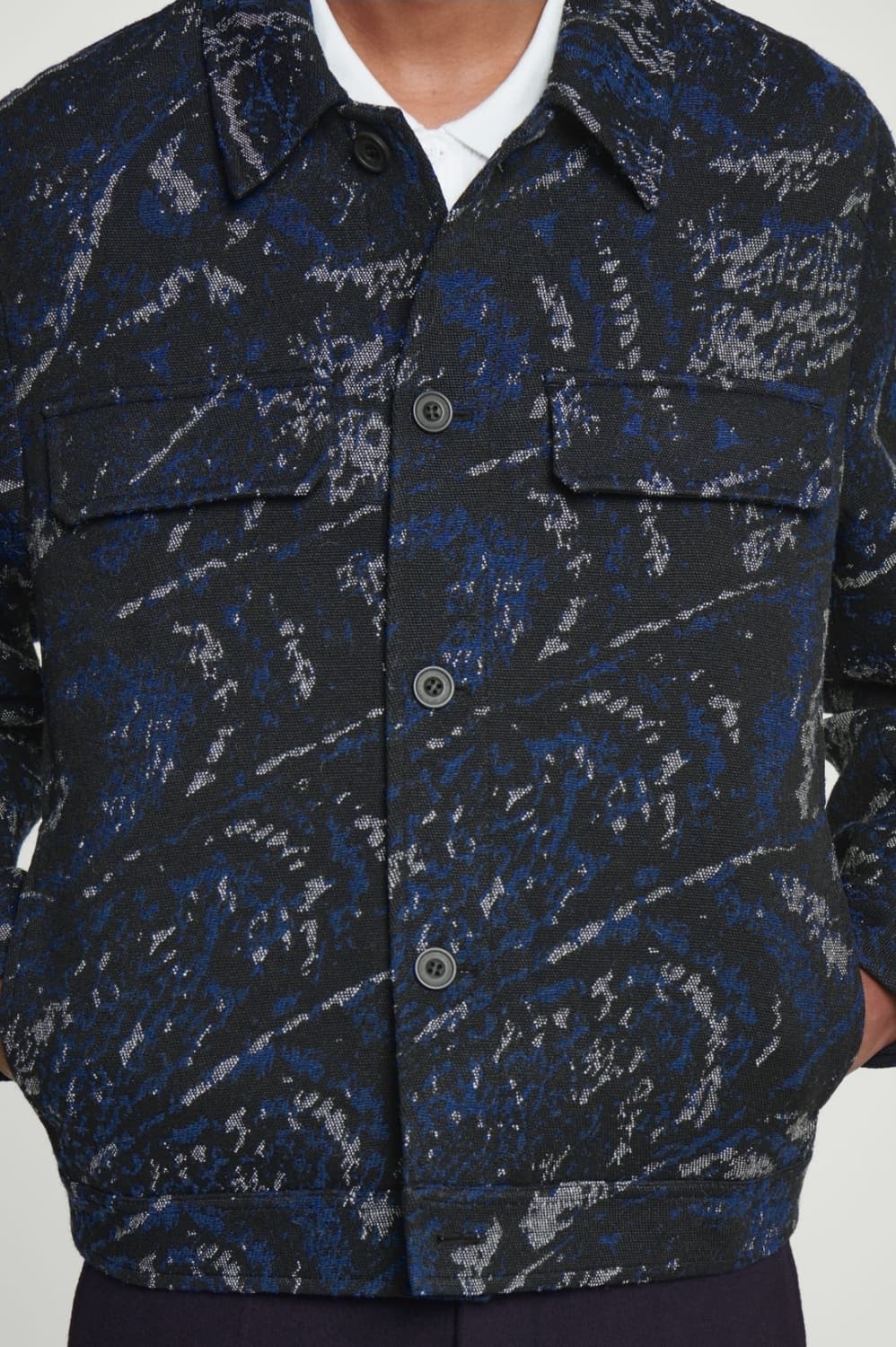 [S] 새 상품_COS 코스 릴랙스드 울 블렌드 자카드 오버셔츠 상품이미지8