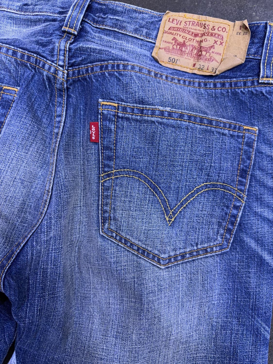 리바이스 501 빈티지 00's 워싱 레귤러핏 데님팬츠 32 상품이미지8