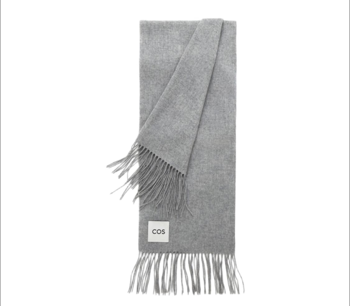 코스 프린지 퓨어 울 머플러 라이트 그레이 상품이미지1