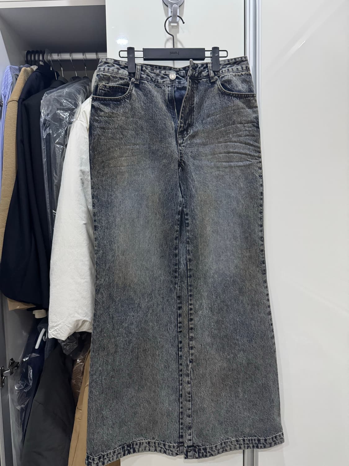 준지 더티블루 데님 부츠컷 팬츠 46사이즈 상품이미지3