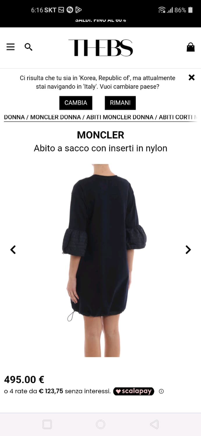 몽클레르 MONCLER  - 베스티도 아비토 원피스 55 - 66 상품이미지2