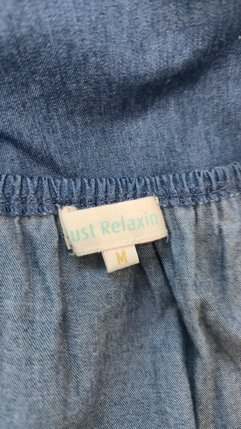 데님 샴브레이 캉캉 롱 원피스 M 나시 뷔스티에 코튼
Denim  상품이미지4