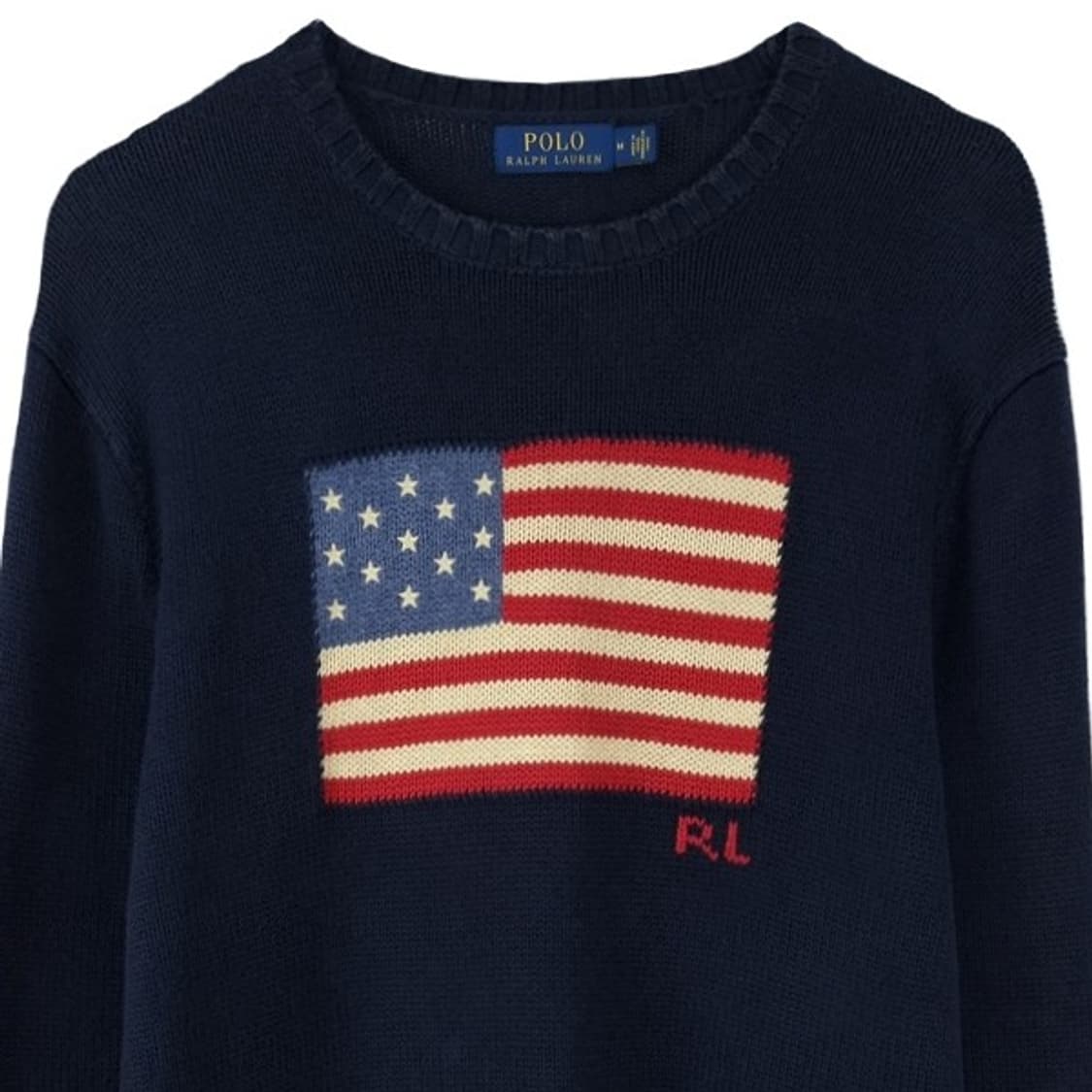 [폴로 랄프로렌] 성조기 자카드 니트 네이비 M19597 상품이미지4