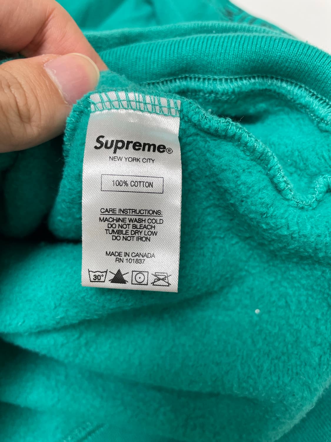 [L] 슈프림 뱀피렐라 후드 타코이즈 상품이미지4