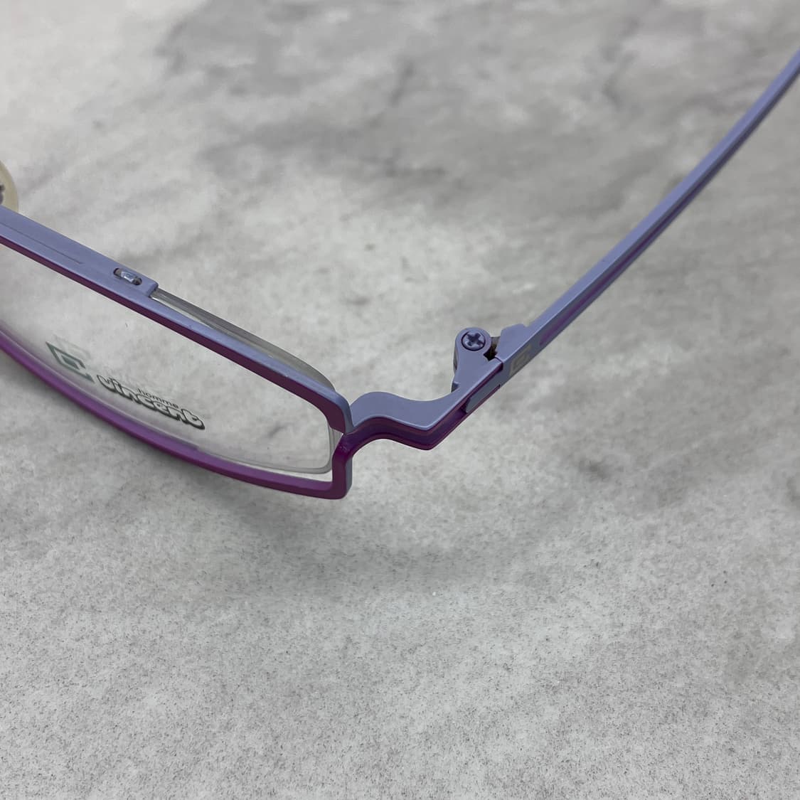 C77 VINCENT 빈티지 핑크 스퀴벌 반무테 안경 상품이미지2