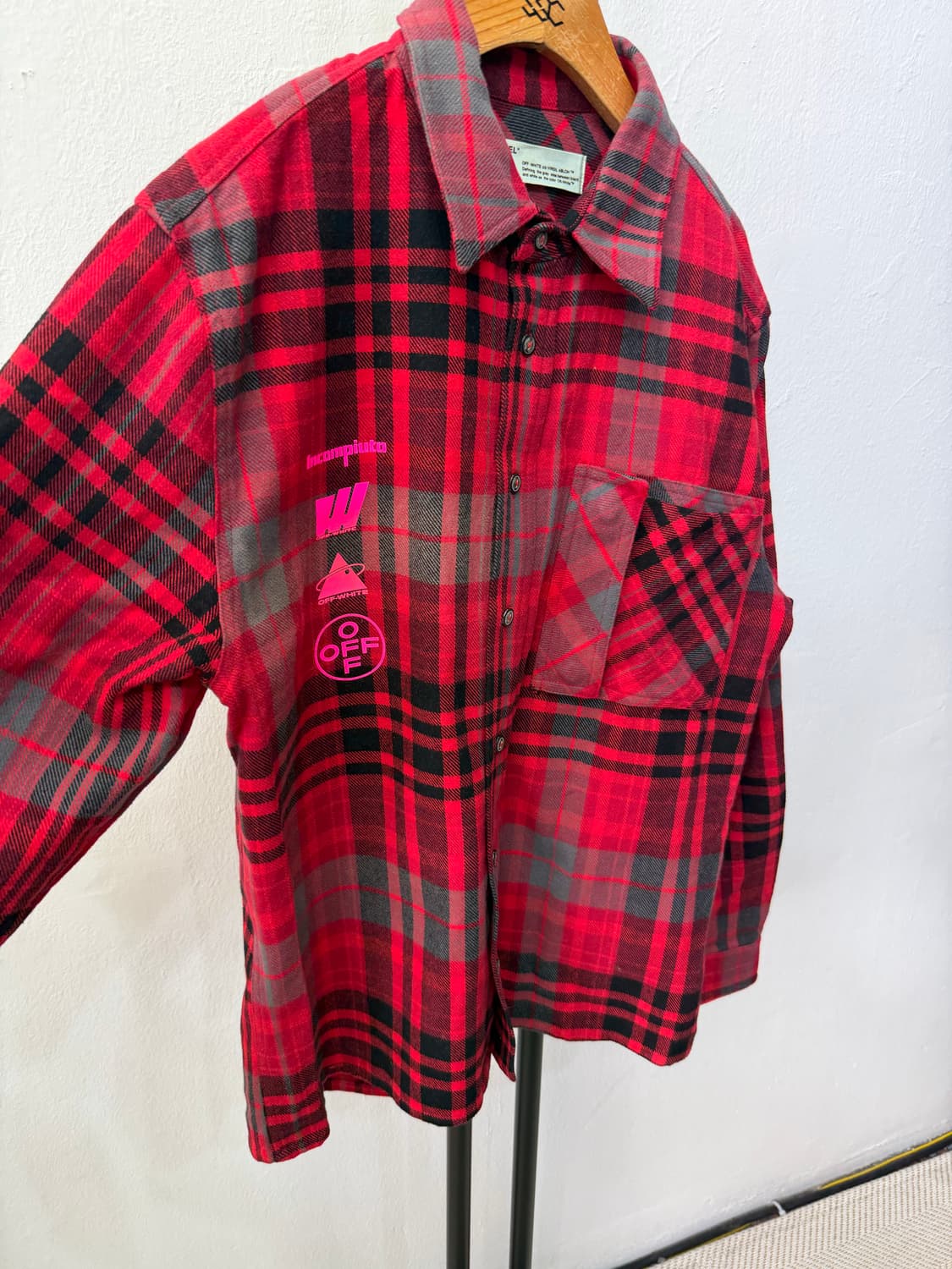 정품) 오프화이트 19ss 마리아나 플란셀 셔츠 XL 상품이미지2