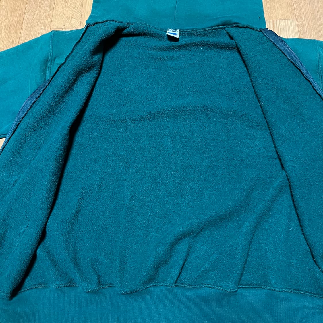 [XL] 90s USA 빈티지 러셀 후드집업 그린 상품이미지5