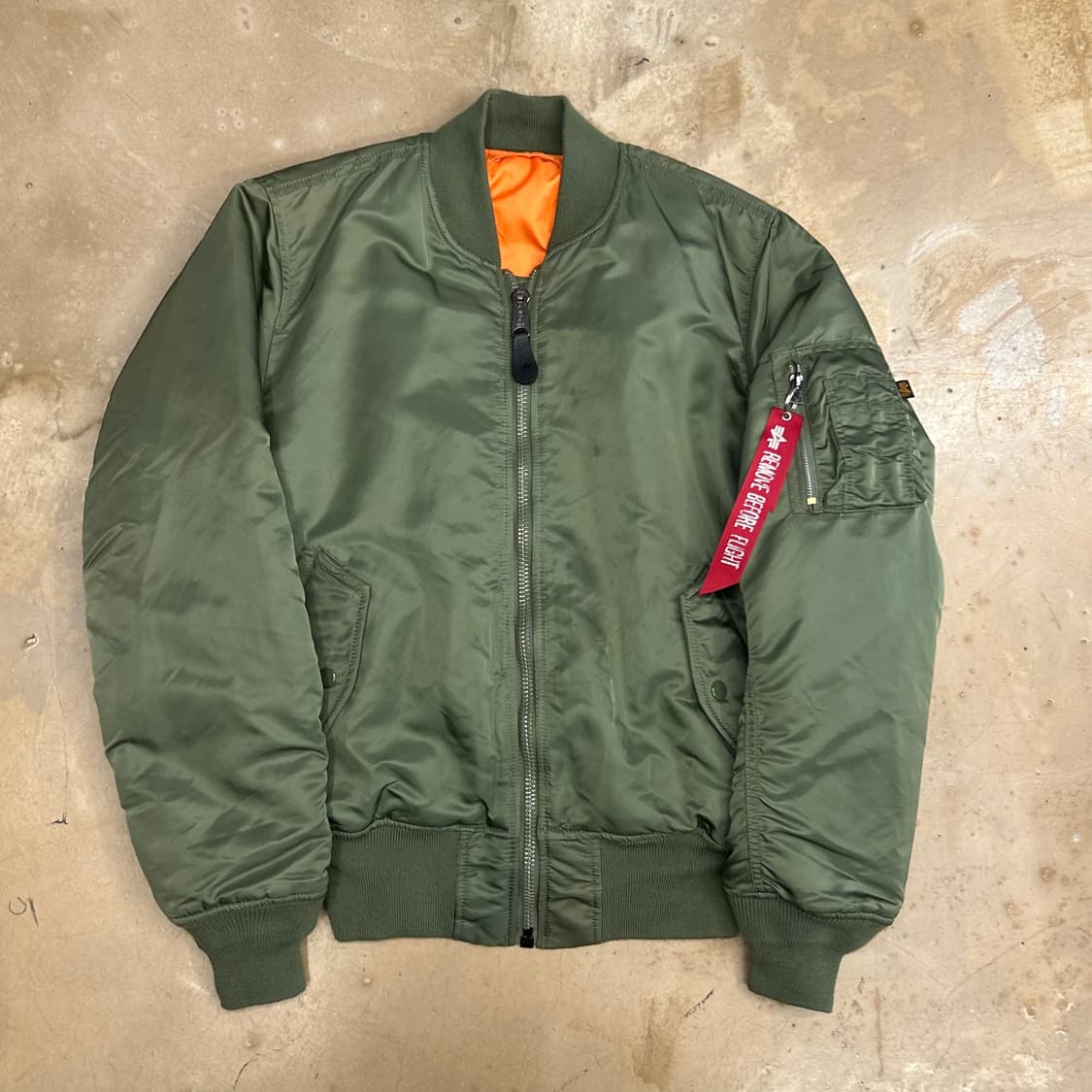 S 알파인더스트리 리버시블 ma-1 항공 자켓 상품이미지2