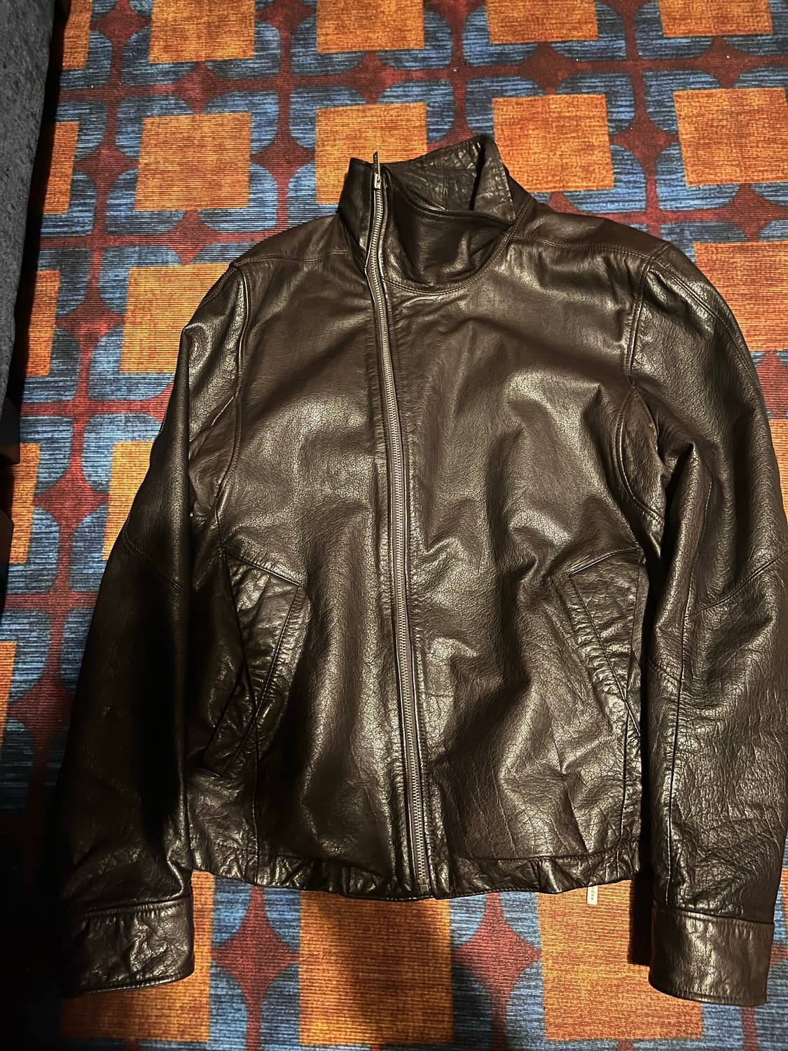 릭오웬스맛 코데즈 컴바인 사선 양가죽 자켓 상품이미지1